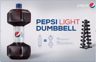 Estas ingeniosas botellas de Pepsi vienen en forma de mancuernas